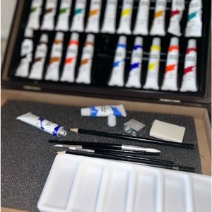 Water color paint set, only 3 barely used and still good